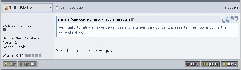 Trolling Green Day Community