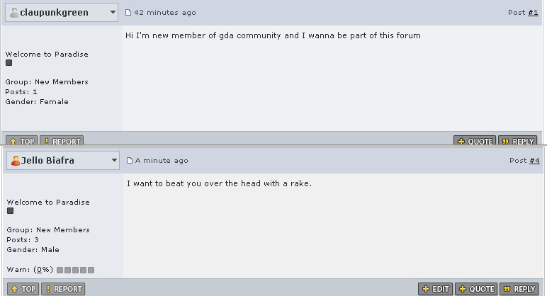 Trolling Green Day Community