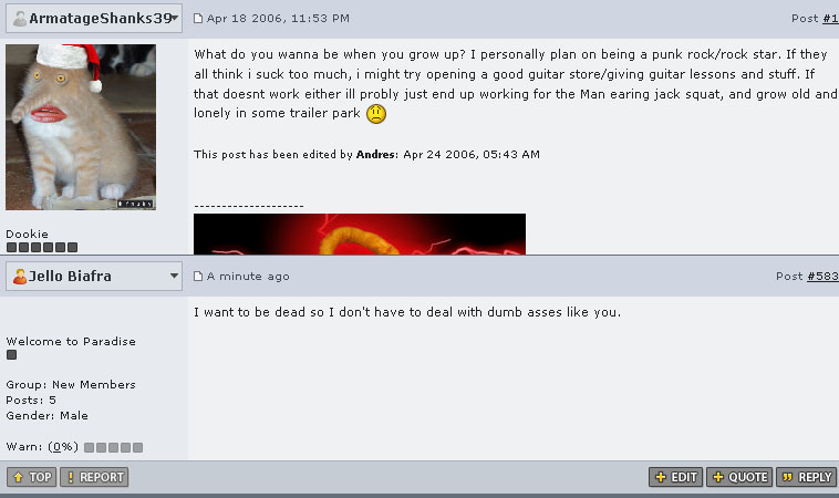 Trolling Green Day Community