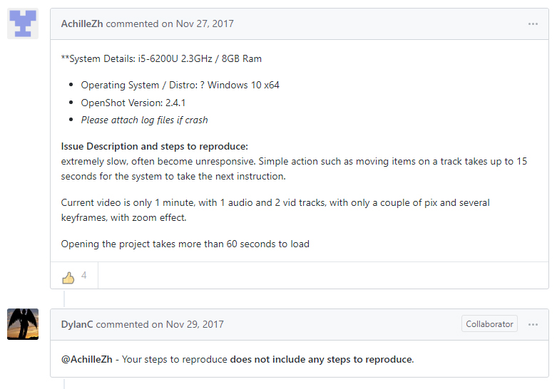 GitHub community, Dylan's douchebaggery 4