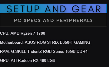 My system specs.