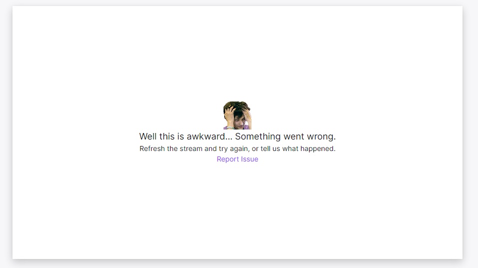 Twitch error page