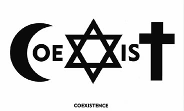 Coexist sticker